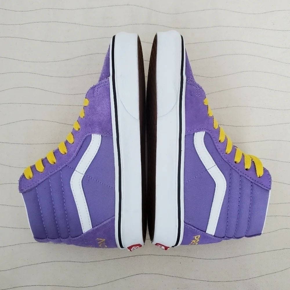 Vans Womens Lisa Simpson for President High Top Purple Suede Shoes Sneakers Sz 5
